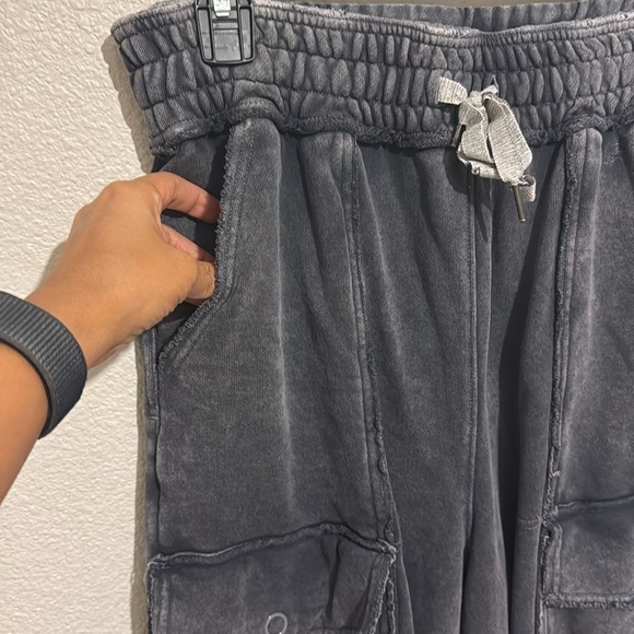 Free People Movement Utility Mineral Pull On Cargo Wide Leg Pants - Picture 4 of 7